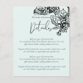 Papier Jardin botanique BUDGET fait invitation au mariage (Devant)