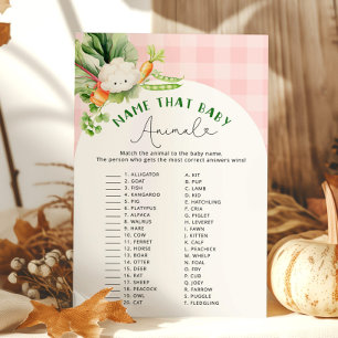 Papier Jardin d'automne Nom du bébé animal baby shower je