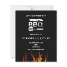 Jardin fête bbq invitations