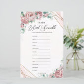 Papier Jardin fleuri luxuriant or Baby Word Scramble (Debout devant)