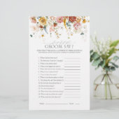 Papier Jardin Fleurs aquarelle Fête des mariées Jeu (Debout devant)