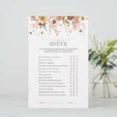 Papier Jardin Fleurs aquarelle Fête des mariées Jeu (Debout devant)