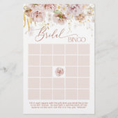 Papier Jardin floral boho nuptiale jeu de bingo (Devant)
