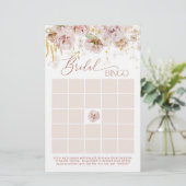 Papier Jardin floral boho nuptiale jeu de bingo (Debout devant)