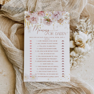 Papier Jardin floral Jeu de baby shower maman ou papa