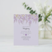 Papier Jardin Floral Wisteria Mariage Sage pourpre (Debout devant)