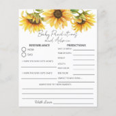 Papier Jardin jaune tournesol Floral Baby Prédictions & (Devant)