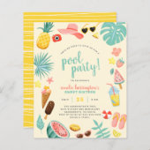 Papier Jaune | Budget Pineappy Tropical Pool Party (Devant / Derrière)