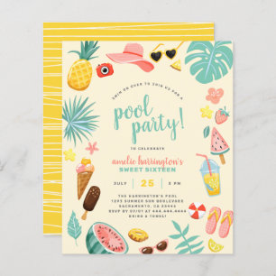 Papier Jaune   Budget Pineappy Tropical Pool Party