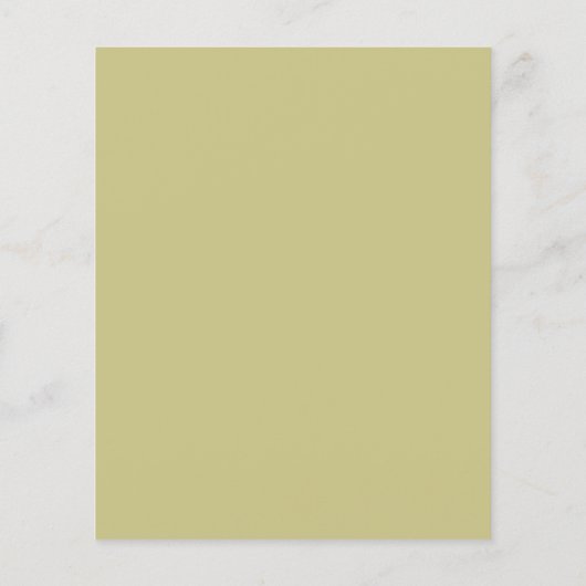 Papier Jaune chic Fleur vert 50E FÊTE D'ANNIVERSAIRE (Dos)