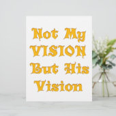 Papier Jaune Doré "Pas Ma Vision Mais Sa Vision" | Ins (Debout devant)