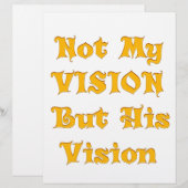 Papier Jaune Doré "Pas Ma Vision Mais Sa Vision" | Ins (Devant / Derrière)