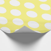 Papier jaune et blanc d'emballage cadeau de point (Coin)