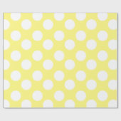 Papier jaune et blanc d'emballage cadeau de point (Plat)