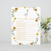 Papier Jaune Fleur sauvage quiz de rime (Debout devant)