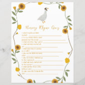 Papier Jaune Fleur sauvage quiz de rime (Devant)