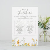 Papier Jaune Floral | Jeu de Fête de Bébé 'Préfèrerait-El (Debout devant)