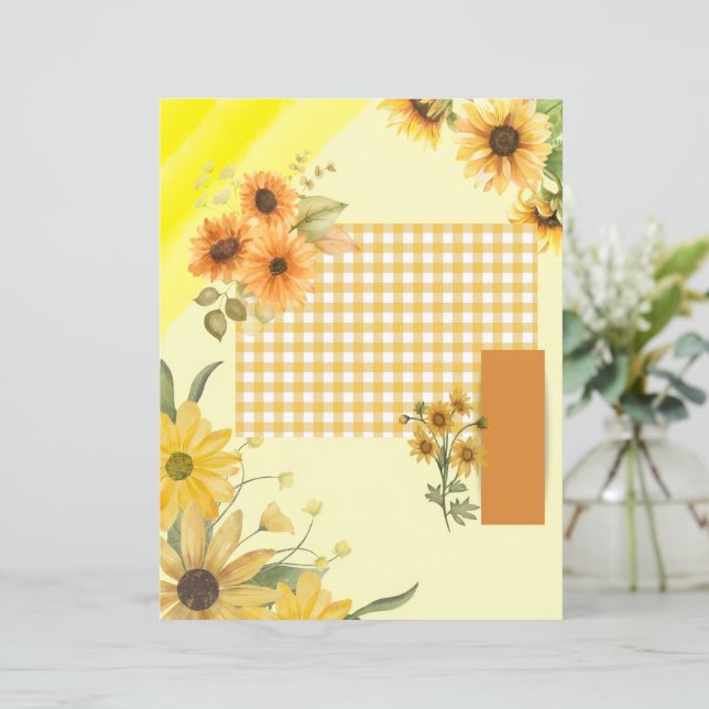 Papier jaune pour album (Debout devant)