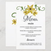 Papier Jaune Tournesol Floral Botanique Dessiné à la Main (Devant / Derrière)