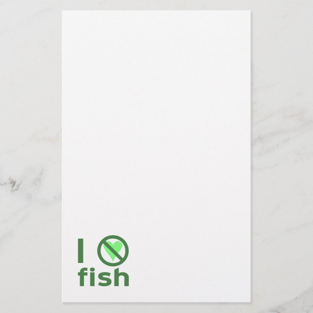 Papier Je déteste le poisson (Devant)