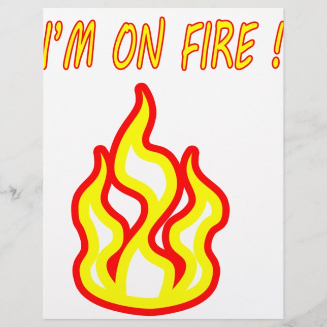 Papier Je suis en feu ! (Devant)