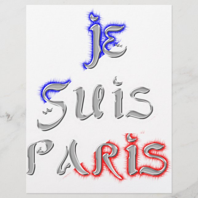 Papier Je Suis Paris J'aime Paris (Devant)