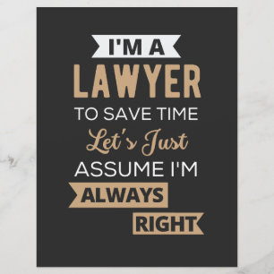Papier Je suis un avocat, pour gagner du temps