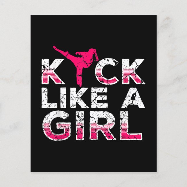 Papier Je Tire Comme Une Fille Karate Kickboxing (Devant)