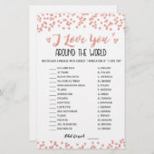 Papier Je vous aime partout dans le monde jeu avec Répons (Devant / Derrière)