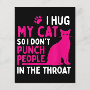 Papier J'embrasse mon chat pour ne pas frapper les gens -