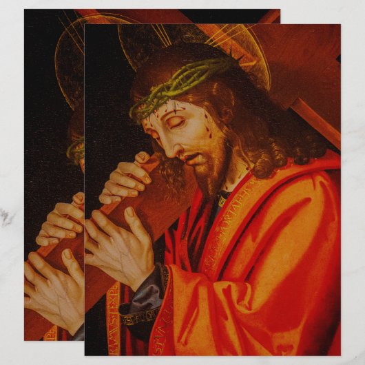 Papier Jesus carrying the cross papers print (Devant / Derrière)