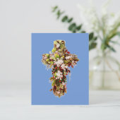 Papier Jésus dimanche de Pâques croix fleurie  (Debout devant)