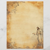 Papier Jésus Enseignement Bible Journal Parchemin Vintage (Dos)