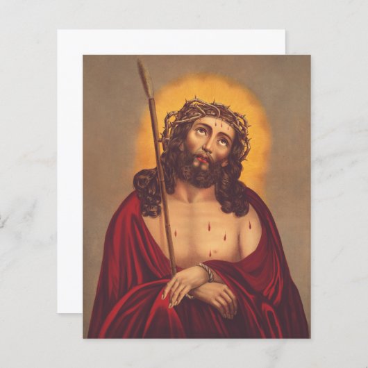 Papier Jésus est couronné d'une couronne d'épines (Devant / Derrière)