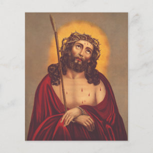Papier Jésus est couronné d'une couronne d'épines