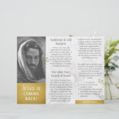 Papier Jesus is coming back ENGLISH Gospel tract (Debout devant)