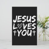 Papier Jésus t'aime, Jésus (Debout devant)