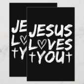 Papier Jésus t'aime, Jésus (Devant / Derrière)
