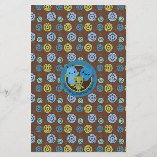 Papier Jeter un oeil à un Baby shower Monstres Boo Mot de (Dos)