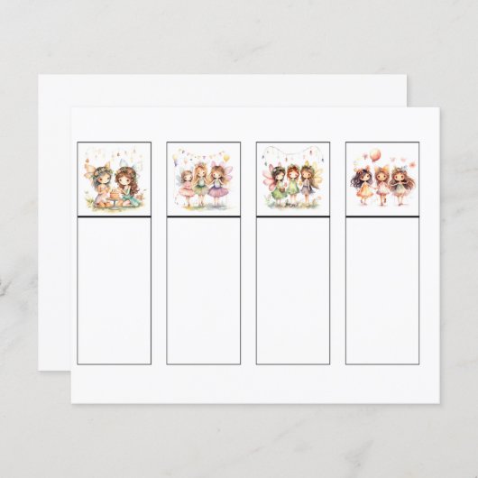 Papier Jeu 2 de Signets de fées (Devant / Derrière)