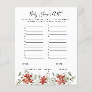 Papier Jeu ABC   Jeu de Baby Shower Fleur de Citrouille