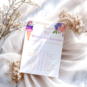 Papier Jeu amusant de réception de mariage floral avec de