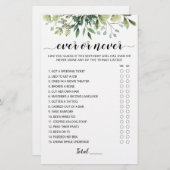 Papier Jeu Anniversaire Jamais ou Jour d'Anniversaire (Devant / Derrière)