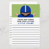 Papier Jeu baby shower (Devant / Derrière)