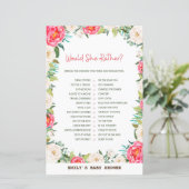 Papier Jeu baby shower (Debout devant)