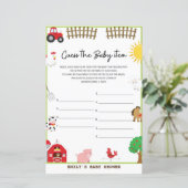 Papier Jeu baby shower (Debout devant)