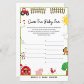 Papier Jeu baby shower (Devant / Derrière)