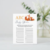 Papier Jeu Baby shower ABC (Debout devant)