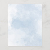 Papier Jeu Baby shower bleu éléphant garçon ou fille (Dos)