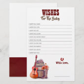 Papier Jeu Baby shower Boots Cowboy (Devant / Derrière)